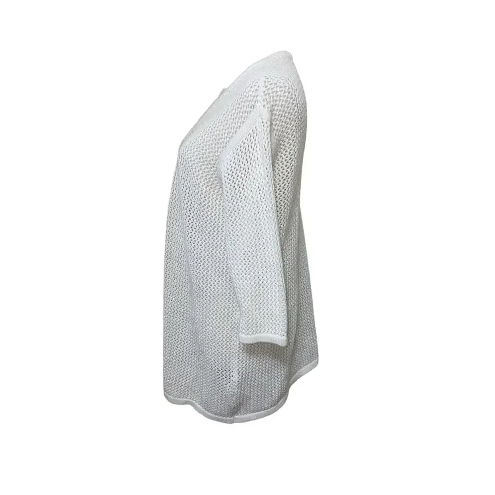 MARINE LAYER Remy Long Open Front Knit Cardigan Cream SZ XS/SM - Picture 3 of 9